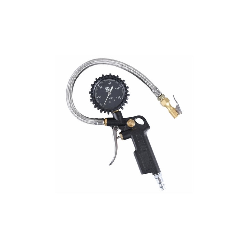 Bulldog Winch Inflator Pistol Grip w/0-150psi Dial Gauge