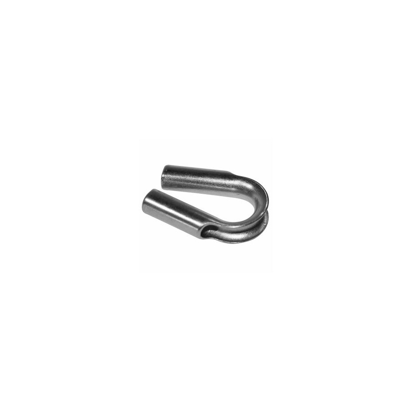 Bulldog Winch Tube Thimble, Stainless for Synthetic Rope 10mm