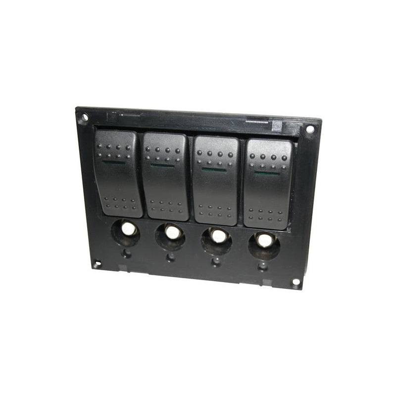 Bulldog Winch 4-Switch Panel w/ Lighted Breakers