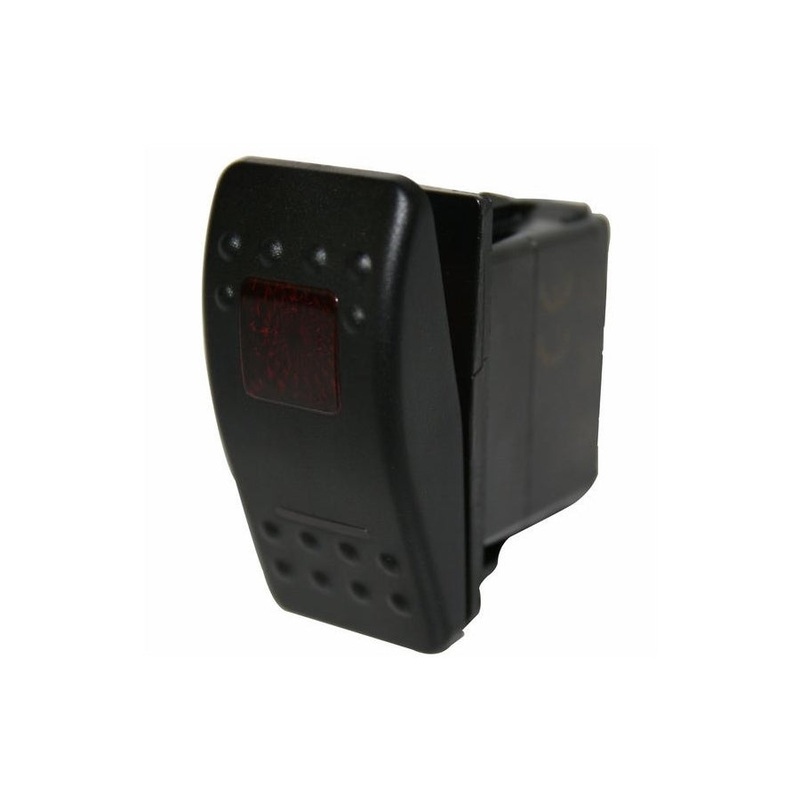Bulldog Winch Rocker Switch-ON/OFF 5-Pin - Red