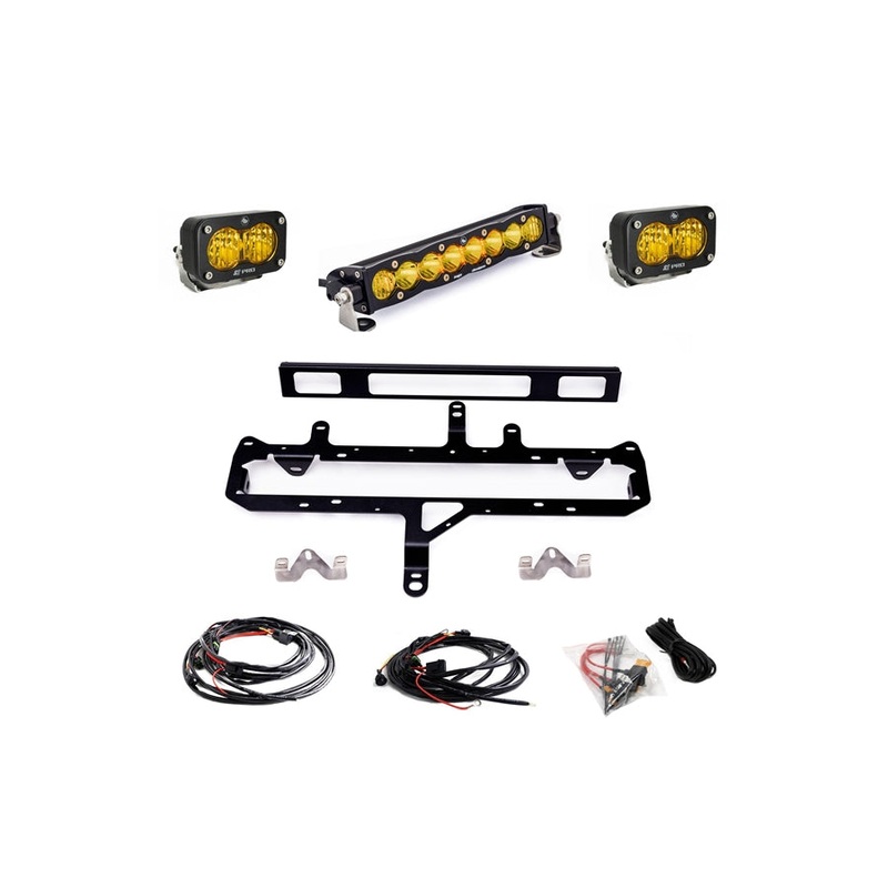 2024+ Toyota Tacoma Baja Designs S8 10in / S2 Pro Grille Light Kit - Amber