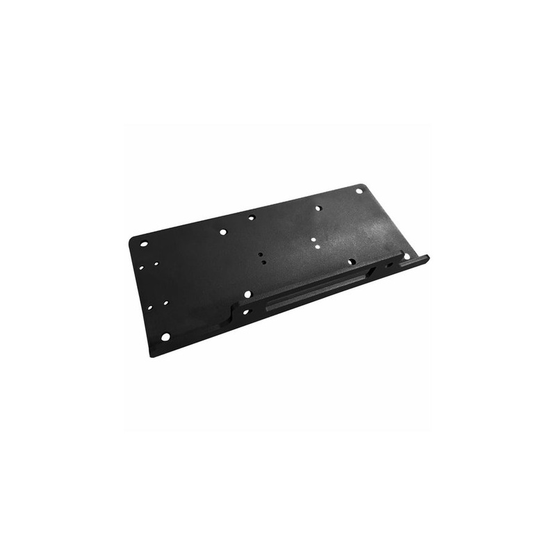 Bulldog Winch Steel Mounting Plate - Black Textured Powder Coat Finish
