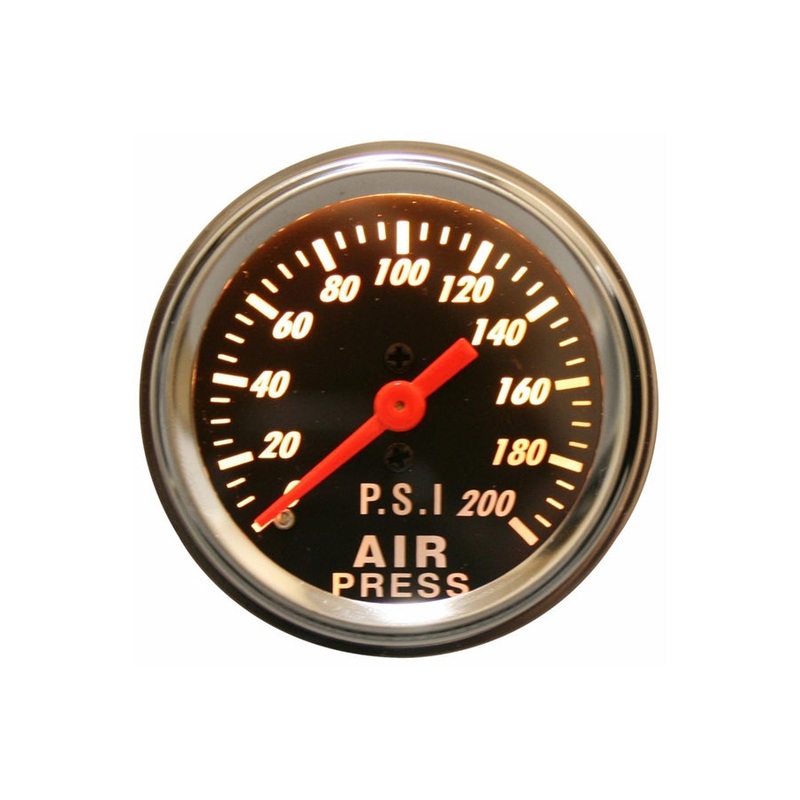 Bulldog Winch 0-150PSI Dual Air Pressure Gauge 2in Analog Mechanical - Lighted
