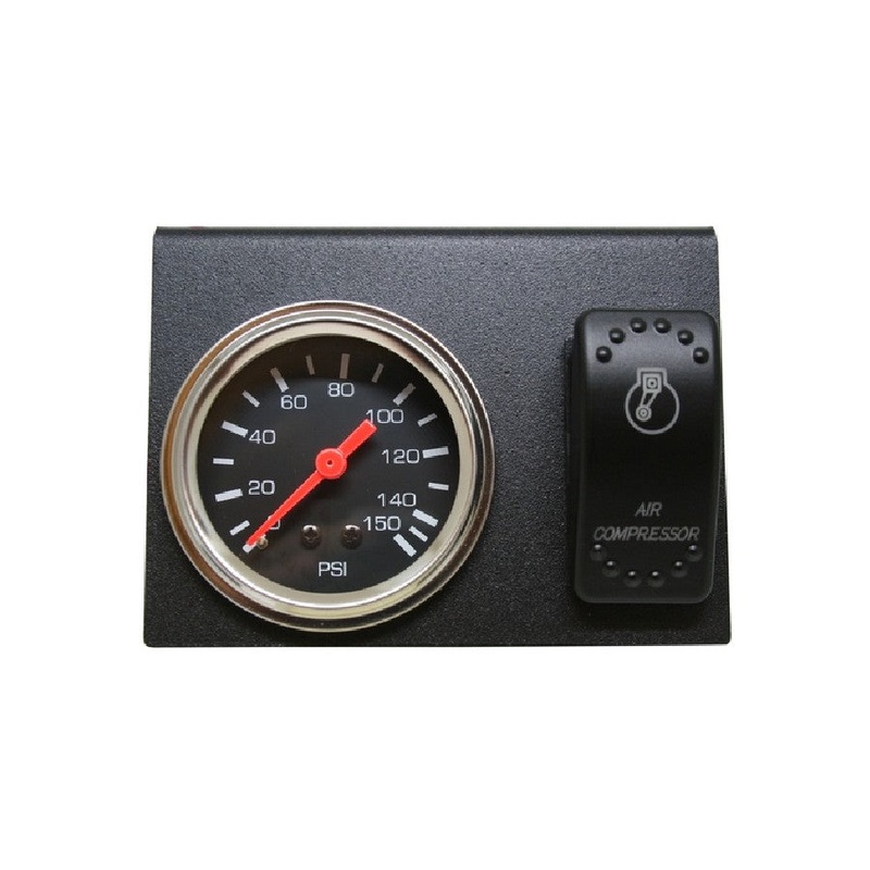 Bulldog Winch Dual Air Pressure Gauge, Switch, Bracket Set