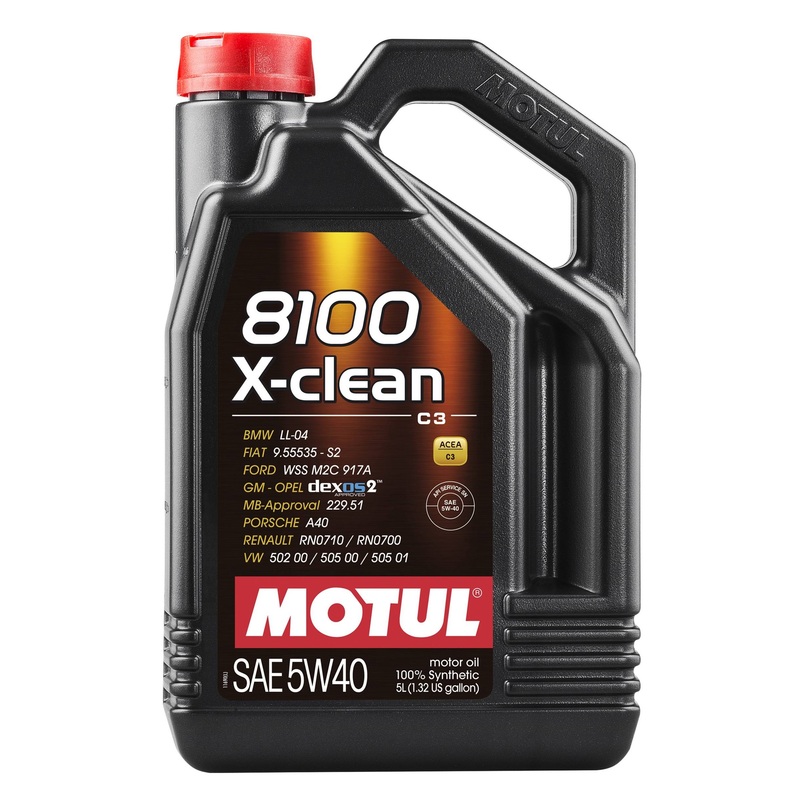 Motul 8100 X-CLEAN 5W-40 Motor Oil, 5L