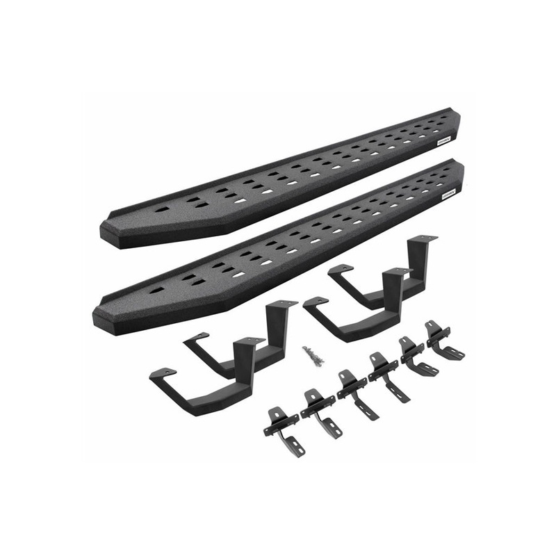 2005-23 Toyota Tacoma Double Cab Go Rhino RB20 Running Boards - Complete Kit + 2 pair RB20 Drop Steps