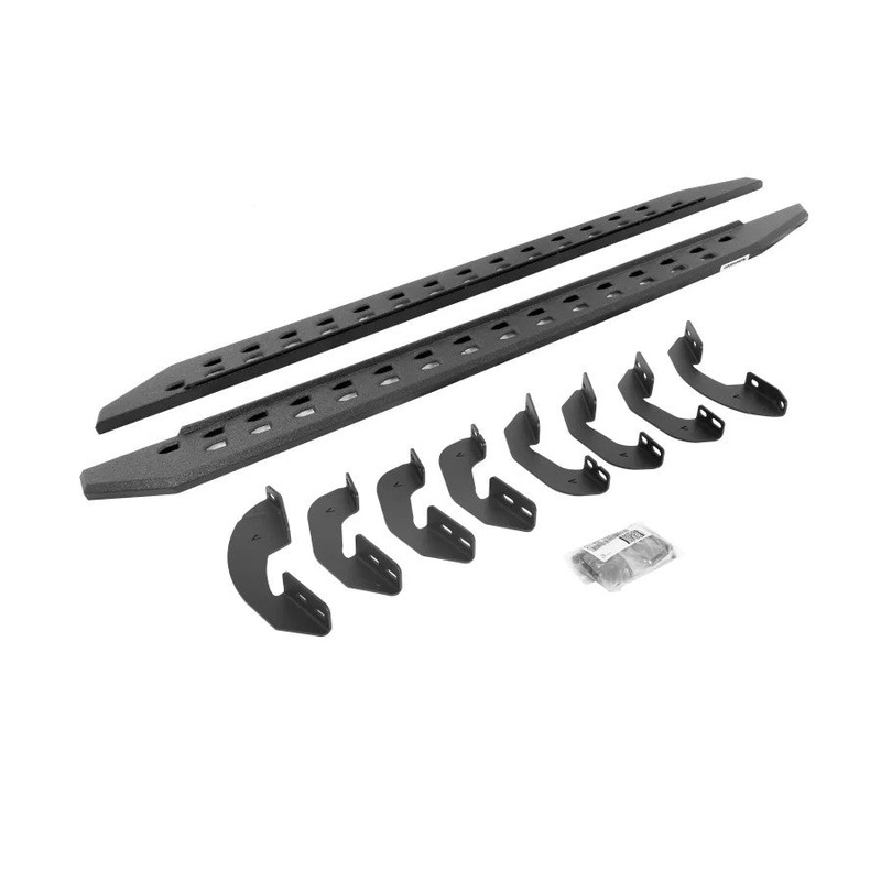 Toyota Tundra Go Rhino RB20 Slim Line Running Boards w/ Mounting Brackets - Double Cab Only, 92in x 13in