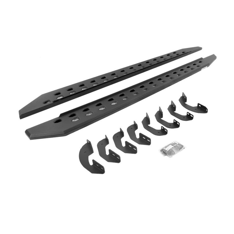 Toyota Tundra Go Rhino RB20 Slim Line Running Boards w/ Mounting Brackets - Double Cab Only, Textured Black