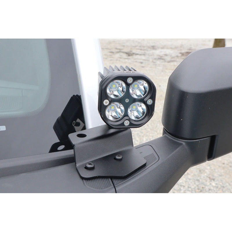 2021+ Ford Bronco LOD Offroad Black Ops Single A-Pillar Base Light Mount, Black