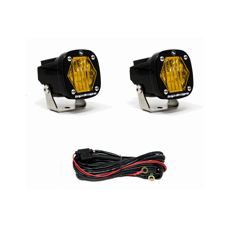 Baja Designs S1 Wide Cornering LED Light Pods, Pair - Amber