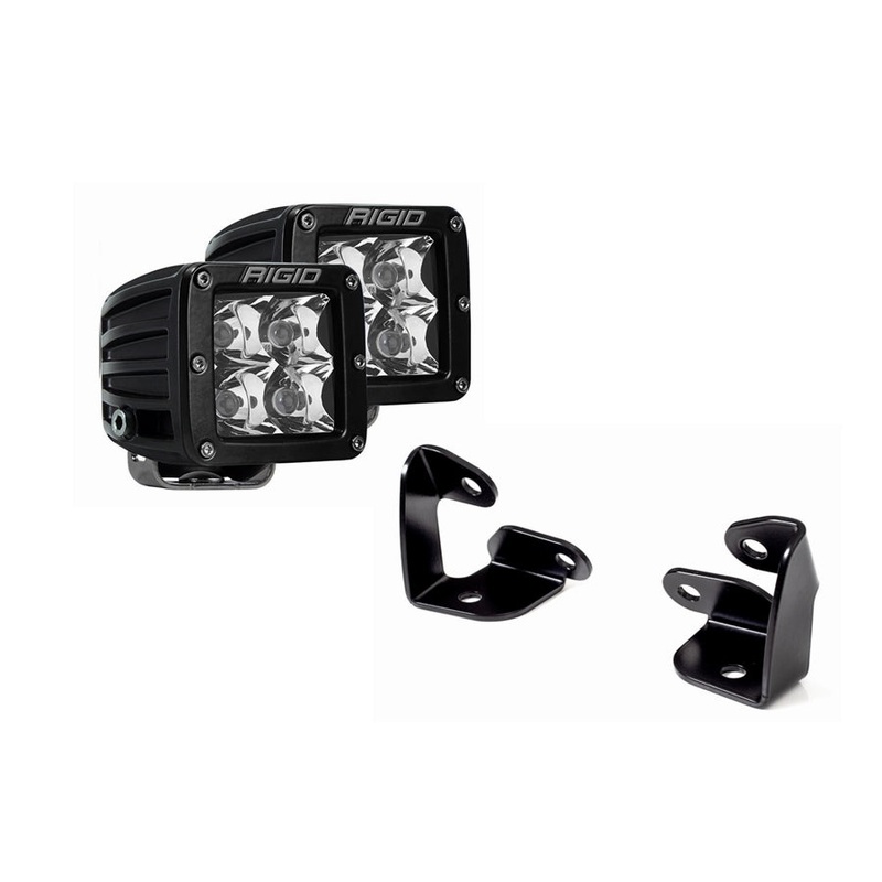 Jeep Wrangler JK Grimm Offroad Rigid LED Light Kit w/ A-Pillar Mount