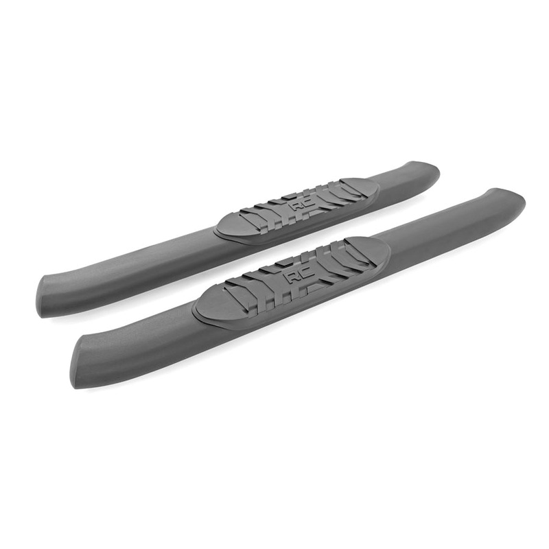 2021+ Ford Bronco 2-Door Rough Country Oval Nerf Steps, Black