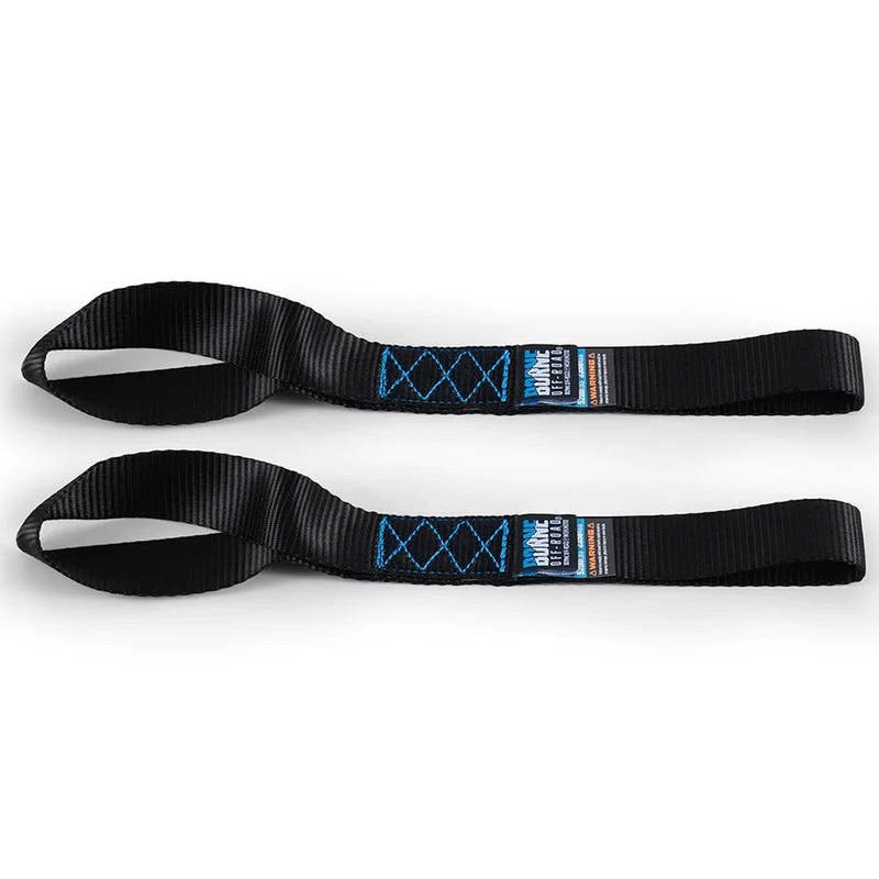 Borne Off-Road Heavy-Duty Ratchet Tie-Down Kit (2-Pack), Black