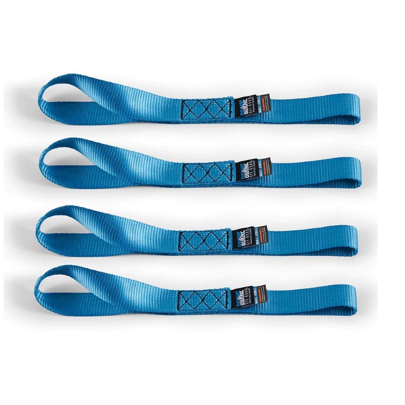 Borne Off-Road Heavy-Duty Ratchet Tie-Down Kit (4-Pack), Blue
