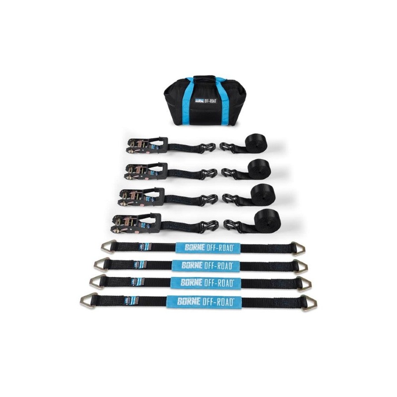 Borne Off-Road Vehicle Ratchet Tie-Down Kit, Blue