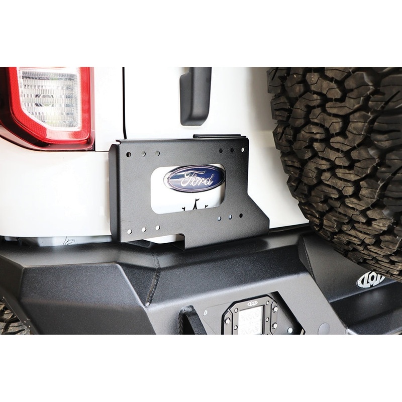 2021+ Ford Bronco LOD Offroad Rear License Plate Door Mount, Black