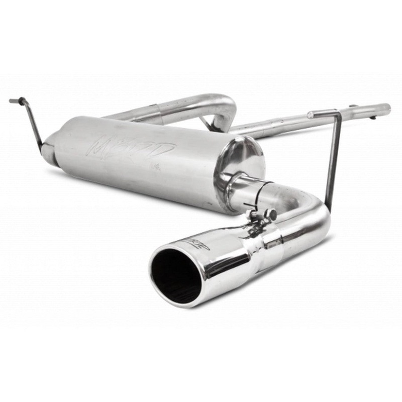 2012-18 Jeep Wrangler JK MBRP 2.5in Performance Series Cat-Back Exhaust System Single Rear Exit - Aluminized Steel