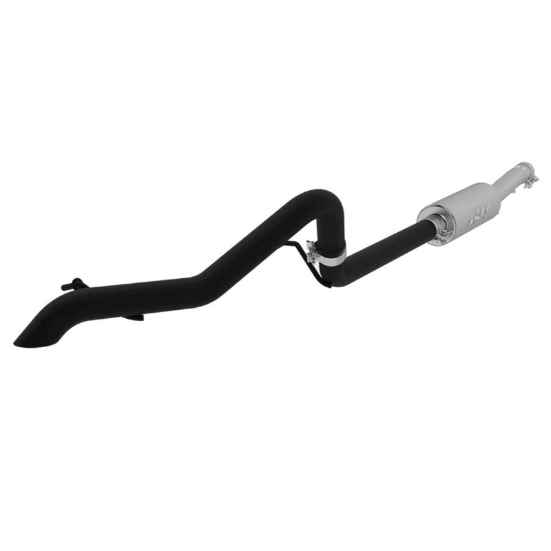 2012-18 Jeep Wrangler JK MBRP Pro Series Armor Lite 2.5in Off-Road Tail Pipe - Muffler Before Axle - Aluminized Steel
