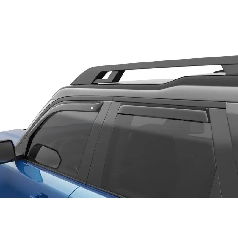 2021+ Ford Bronco EGR USA In-Channel Window Visors, Front and Rear Set, Matte Black