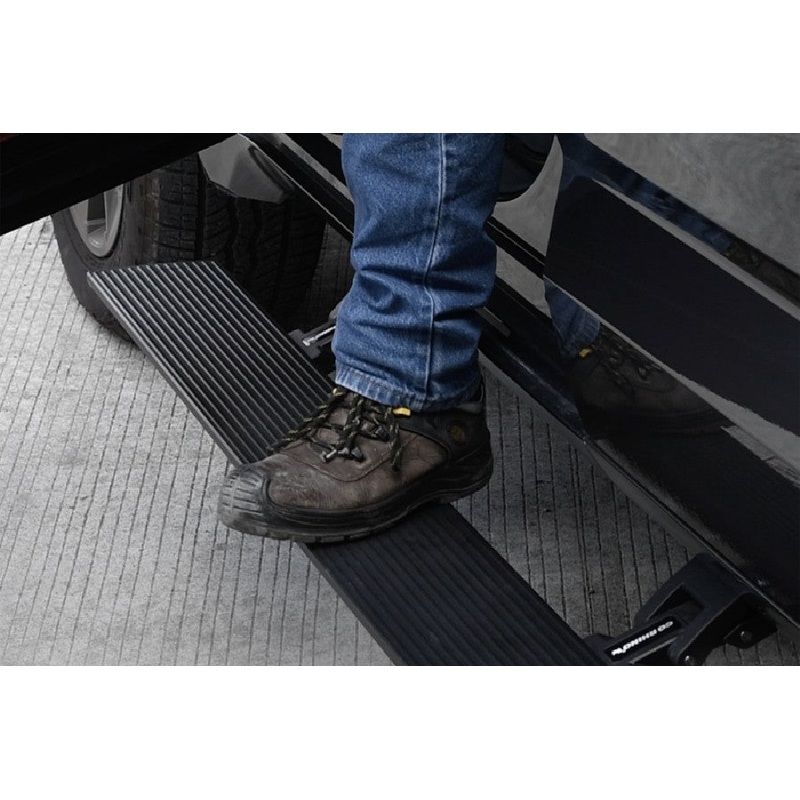 2022+ Toyota Tundra Go Rhino E-Board E1 Electric Running Board Kit - Textured Black Finish