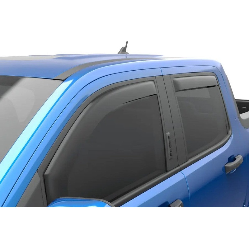 2022+ Ford Maverick Crew Cab  EGR USA In-Channel Front and Rear Window Visor Set - Matte Black Finish