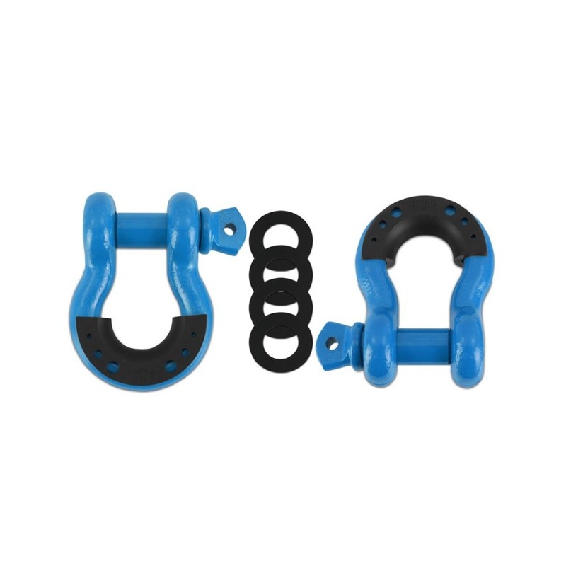 Borne Off Road 3/4in D Ring Shackle, Set of Two, Blue