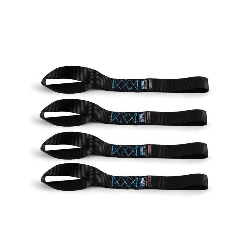 Borne Off Road Soft Loop Tie-Down Straps,  4-Pack,  Black
