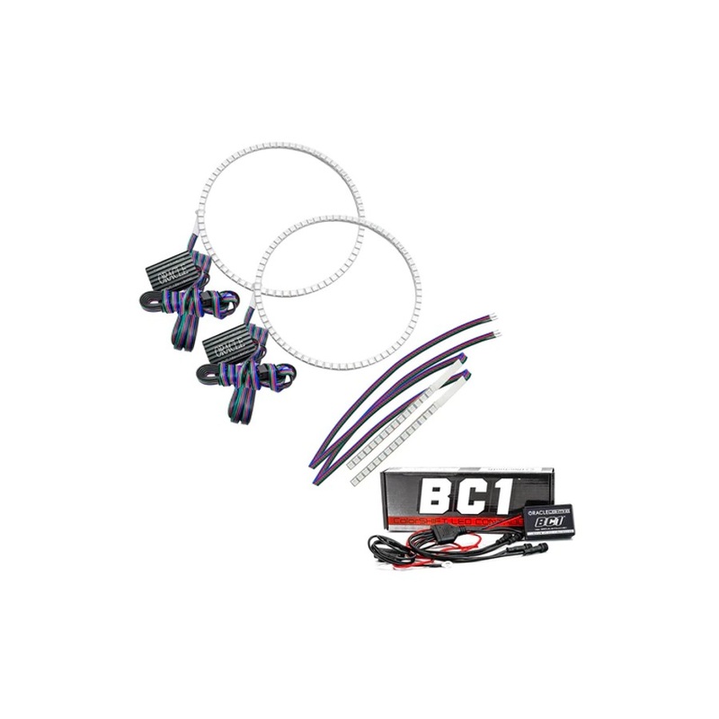 2021+ Ford Bronco Oracle Colorshift Headlight Halo Kit w/ DRL Bar - BC1 Controller, Base Headlights