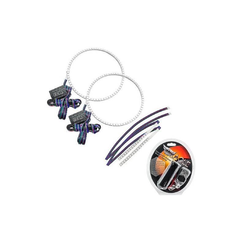 2021+ Ford Bronco Oracle Colorshift Headlight Halo Kit w/ DRL Bar - RF Controller, For Base Headlights