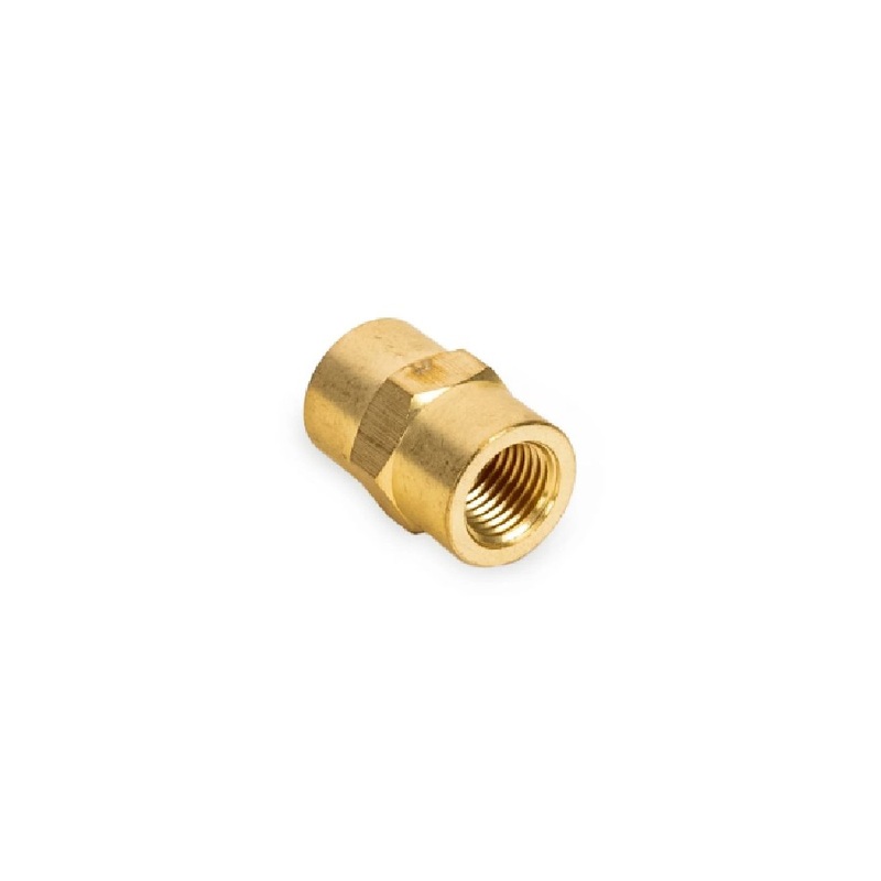 AccuAir Suspension Brass Straight Female Coupling 1/4in NPT to 1/4in NPT