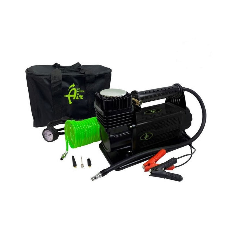 Up Down Air EGOI Air Compressor System w/ Storage Bag, Hose and Attachments