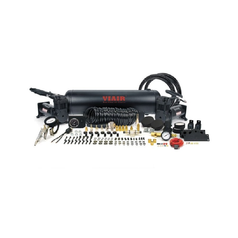 VIAIR Dual 444C On Board Air System - 200 PSI For Up To 40in Tires - Stealth Black