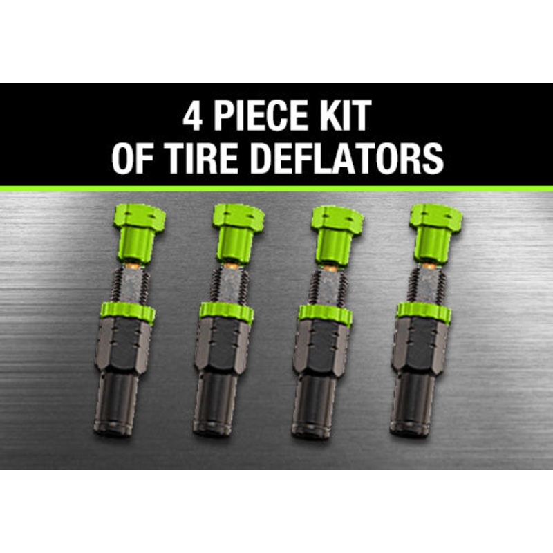 Up Down Air 4 Piece Adjustable Tire Deflator Kit & Storage Bag