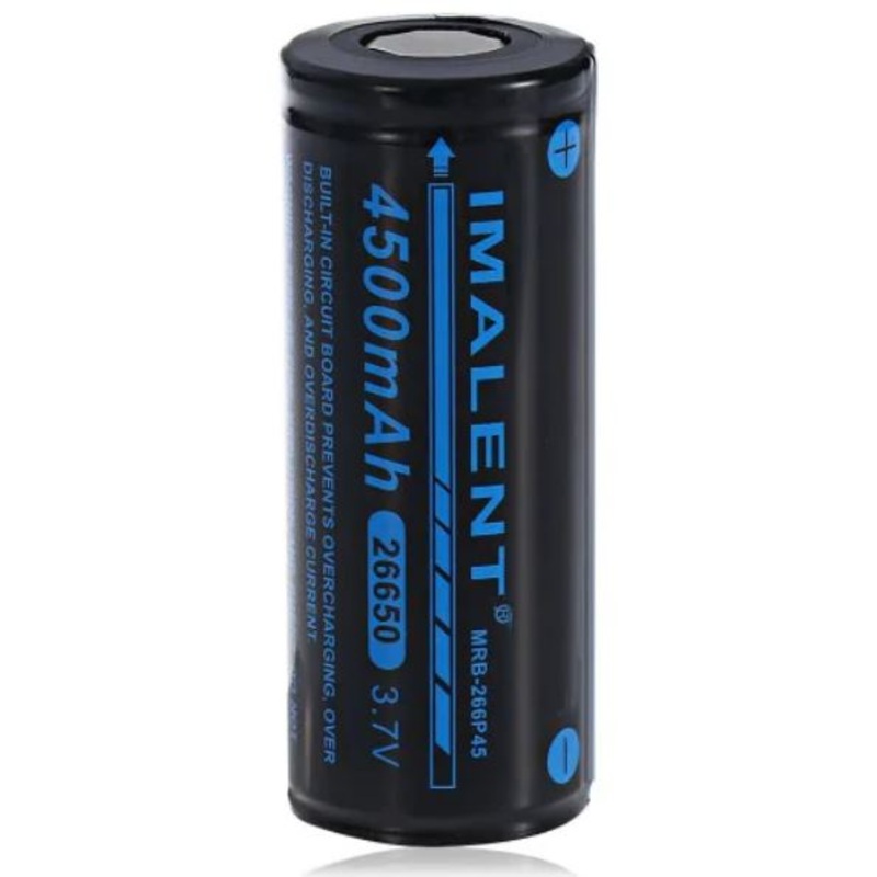 4500mAh 26650 Li-ion Rechargeable | Imalent High Capacity Battery