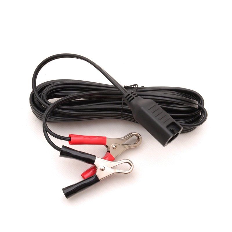 Powerfilm Solar Panel Alligator Clips/ 15 Ft. cord RA-8 | Charge Your Car Battery!