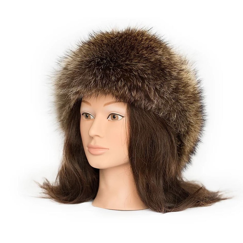 Raccoon Fur Headband Womens (Made in Canada)