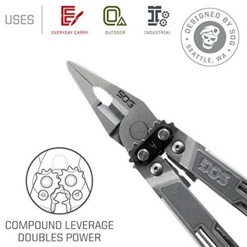 SOG PowerAccess Deluxe Multi-Tool | 21 Tools + 12pc Hex Bit Kit.