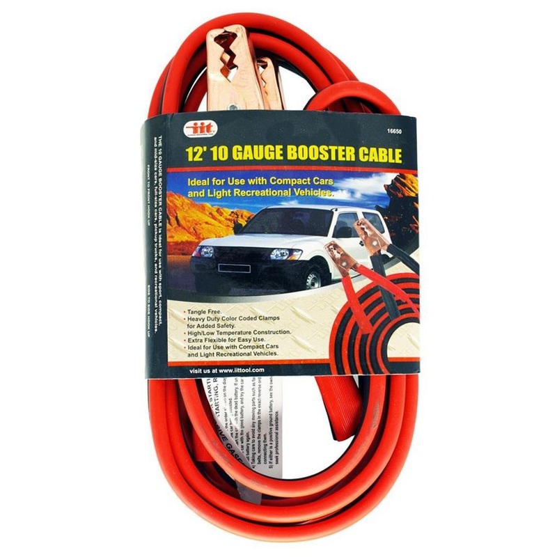 10 Gauge Booster Cable Set - 12 Ft