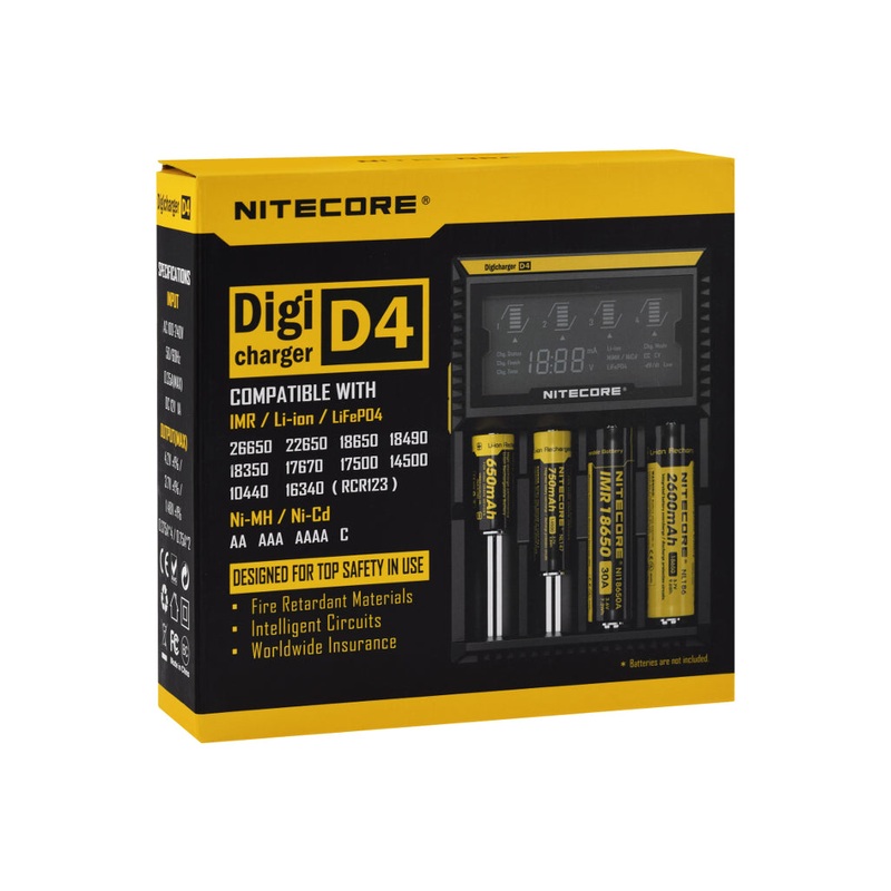 Nitecore D4 Digicharger - Multi Battery type