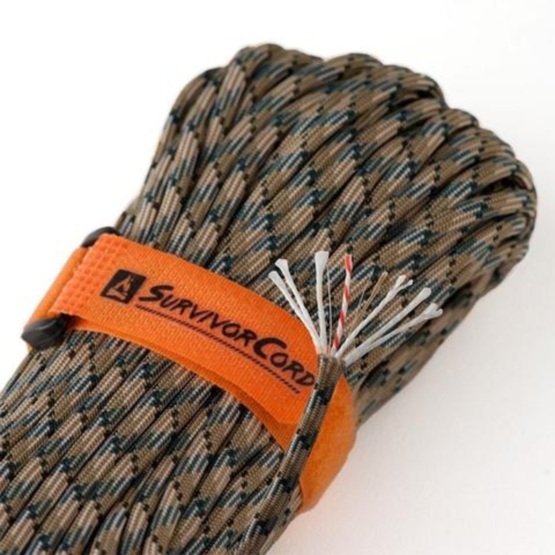 TITAN SurvivorCord (FOREST CAMO) | 100 Feet | Patented Military Type III 550