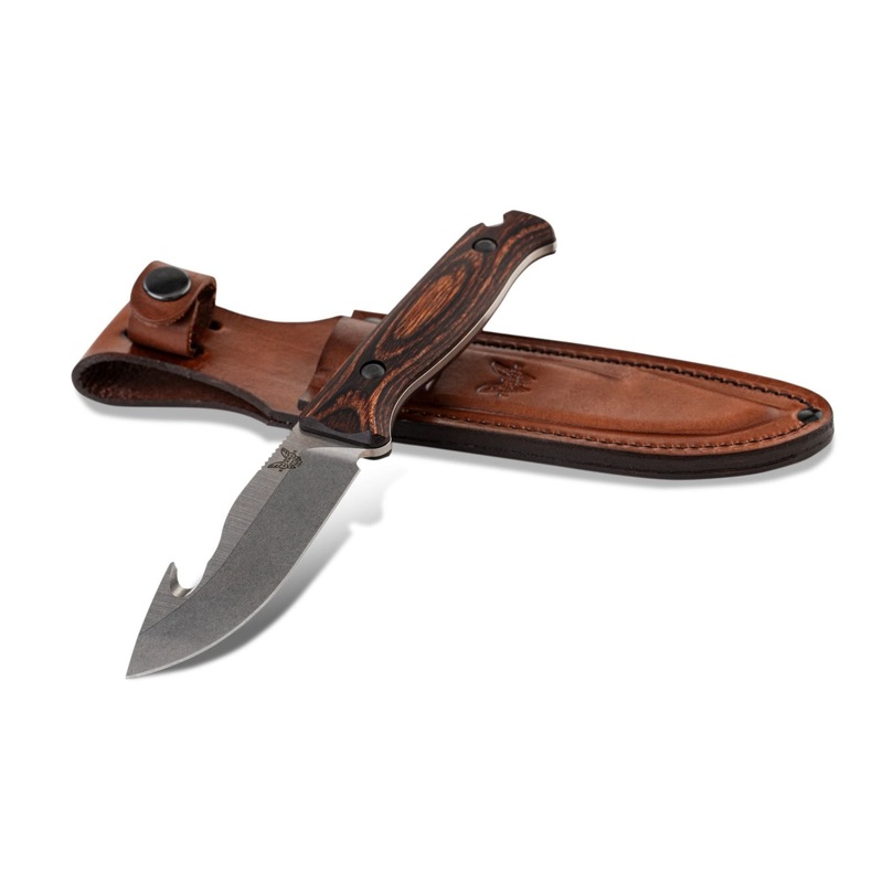 Benchmade Saddle Mountain Skinner with Hook | Stabilized Wood (15004)