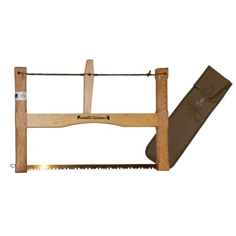 Outdoor Equipment Maple Bucksaw w/ Sheath & Leather Strap