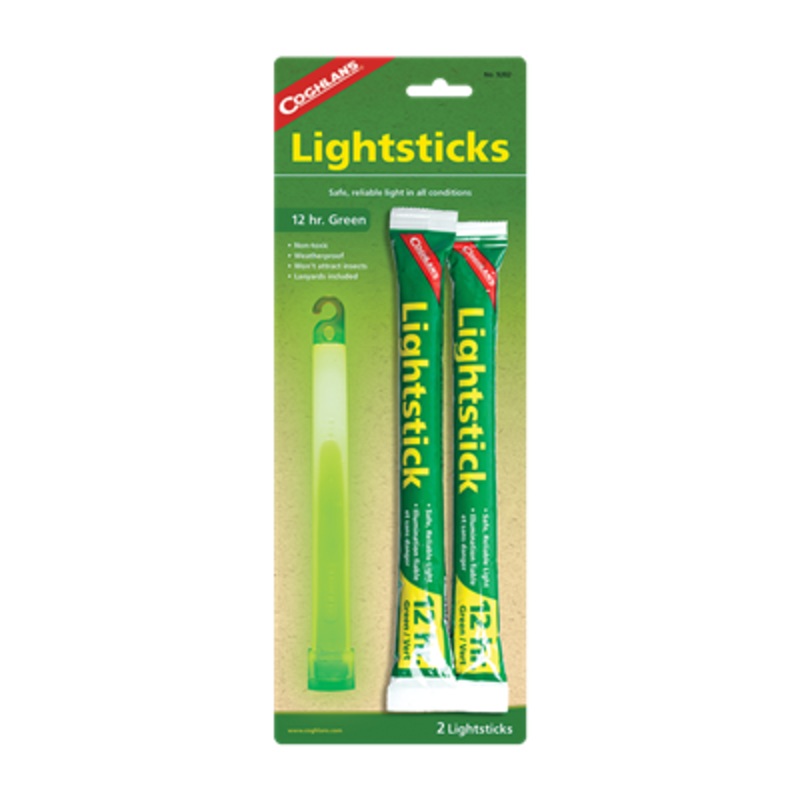 Coghlan's Green Lightsticks- 2 Pack | 12 Hours Lifetime