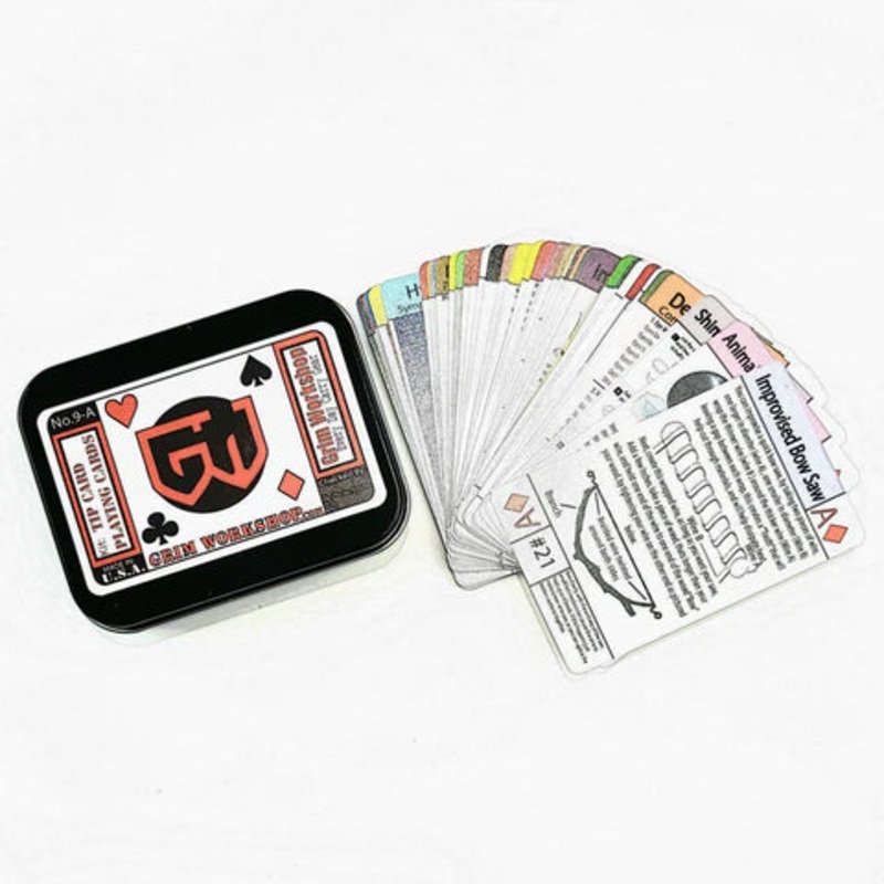 Grim Workshop Survival Waterproof Wilderness Playing Card Deck & Tip Card Set