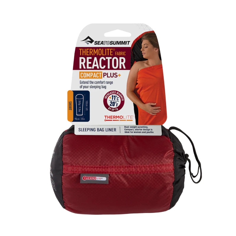 Sea To Summit Reactor Compact Plus Liner (adds up to 20F) | Mummy | Red & Black