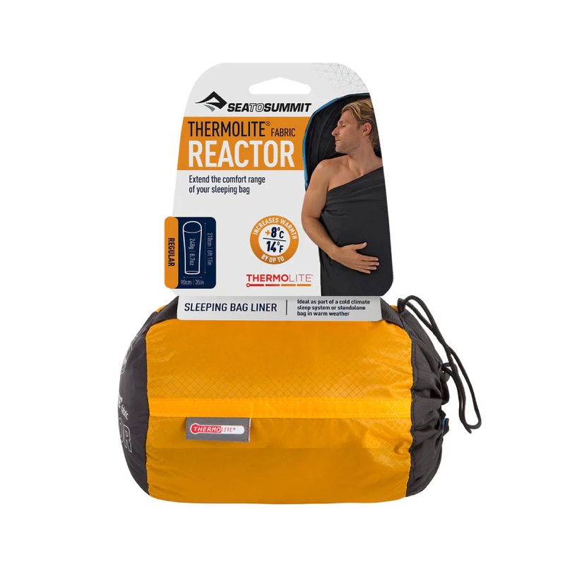 Sea To Summit Reactor Thermolite Liner (adds up to 14F) | Mummy | Black