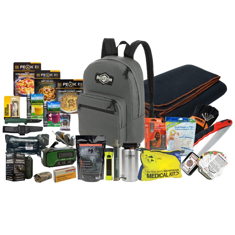 Premium Quality Emergency Survival Kit / Bugout Bag (25 Items)