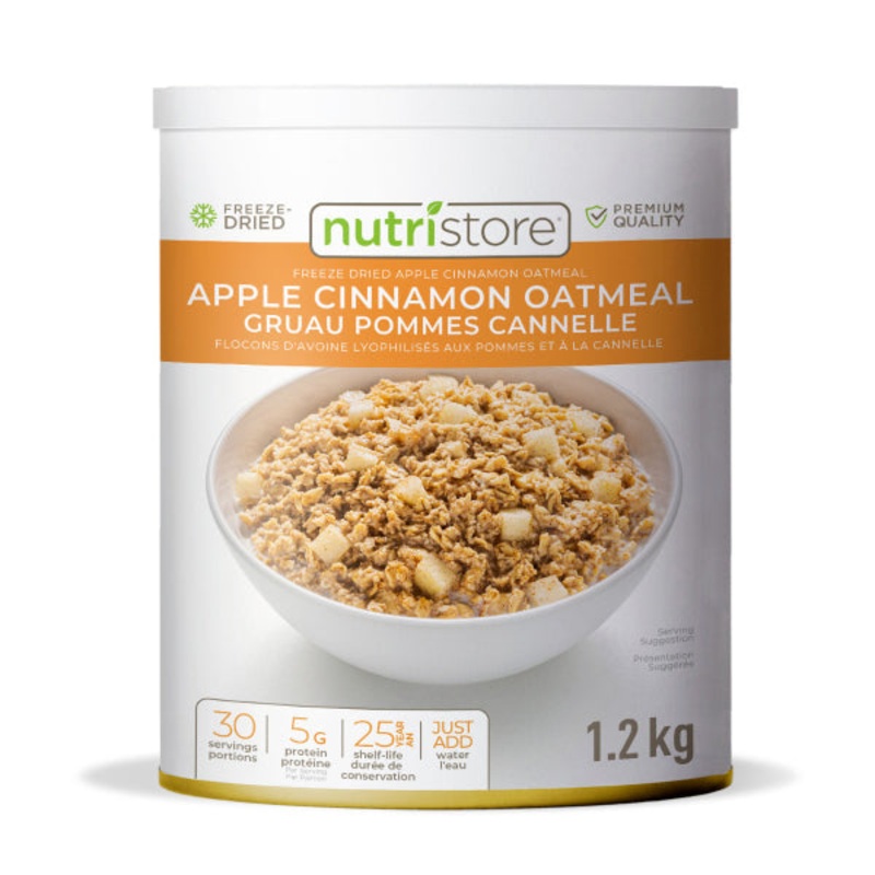 Nutristore Freeze Dried Apple Cinnamon Oatmeal (#10 Can)
