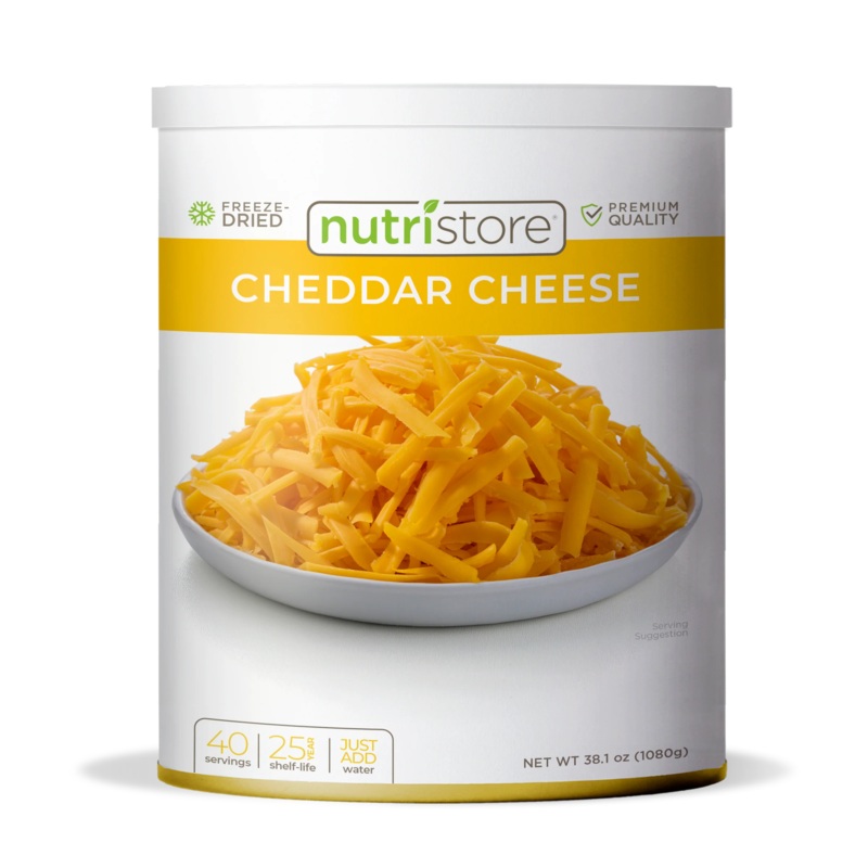 Nutristore Freeze Dried Cheddar Cheese (#10 Can)
