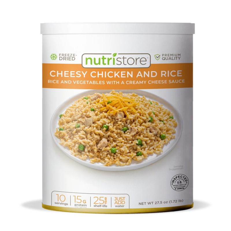 Nutristore Freeze Dried Cheesy Chicken and Rice (#10 Can)
